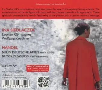 Ina Siedlaczek, Wolfgang Katschner, Lautten Compagney - George Frideric Handel: Neun Deutsche Arien & Brockes Passion (2017)