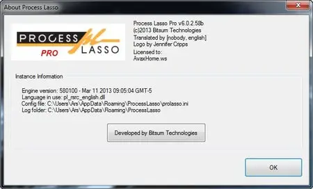 Bitsum Technologies Process Lasso Pro 6.0.2.58b Final