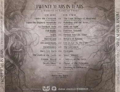 VA - A Tribute to Lake Of Tears - Twenty Years In Tears (2012) [2 CD]