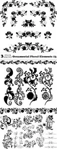 Vectors - Ornamental Floral Elements 13