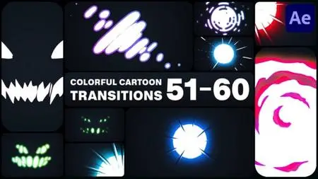 Colorful Cartoon Transitions for After Effects 50917534