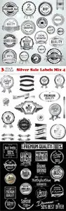 Vectors - Silver Sale Labels Mix 4