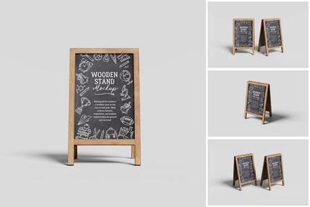 Wooden Stand Mockup THQYWSL
