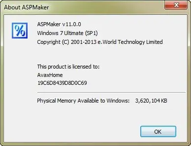 ASPMaker 11.0