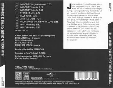 Julian Adderley Quintet - Portrait Of Cannonball (1958) {OJC 361}