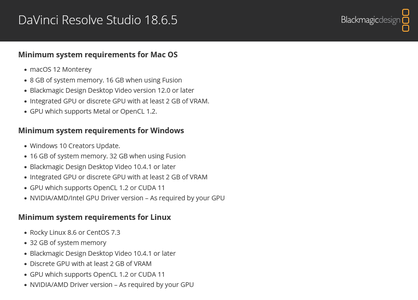 Blackmagic Design DaVinci Resolve Studio 18.6.5 macOs