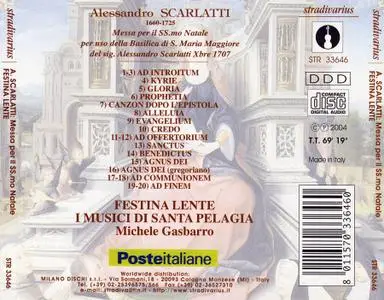 Michele Gasbarro, I Musici di Santa Pelagia, Festina Lente - Alessandro Scarlatti: Messa per il SS.mo Natale (2004)