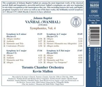 Kevin Mallon, Toronto Camerata - Johann Baptist Vaňhal: Symphonies, Vol. 4 (2008)