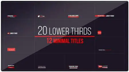 20 Lower Thirds and 12 Titles - Project for After Effects (VideoHive)