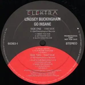 Lindsey Buckingham - Go Insane (1984) [Vinyl Rip 16/44 & mp3-320 + DVD] Re-up