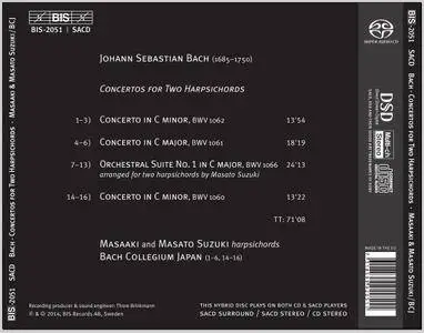 Masato Suzuki, Masaaki Suzuki, Bach Collegium Japan - J.S. Bach: Concertos for Two Harpsichords (2014)