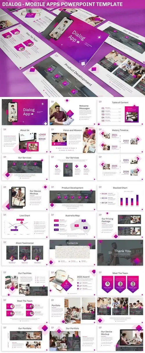 Dialog Mobile Apps Powerpoint Template AvaxHome
