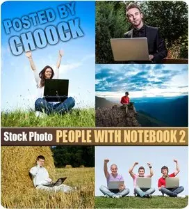 People with notebook 2 - Stock Photo