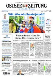 Ostsee Zeitung Greifswalder Zeitung - 27. Juni 2018