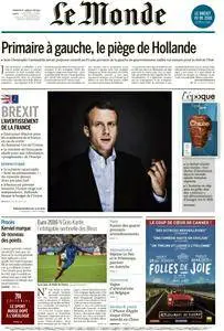 Le Monde du Dimanche 19 et Lundi 20 Juin 2016