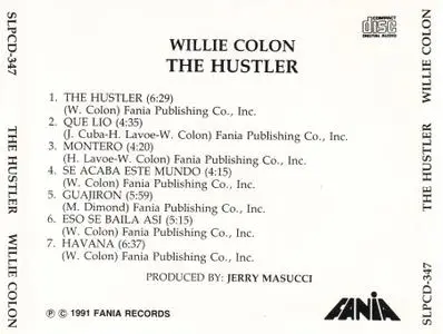 Willie Colon - The Hustler (1968) {Fania SLPCD-347 rel 1991}