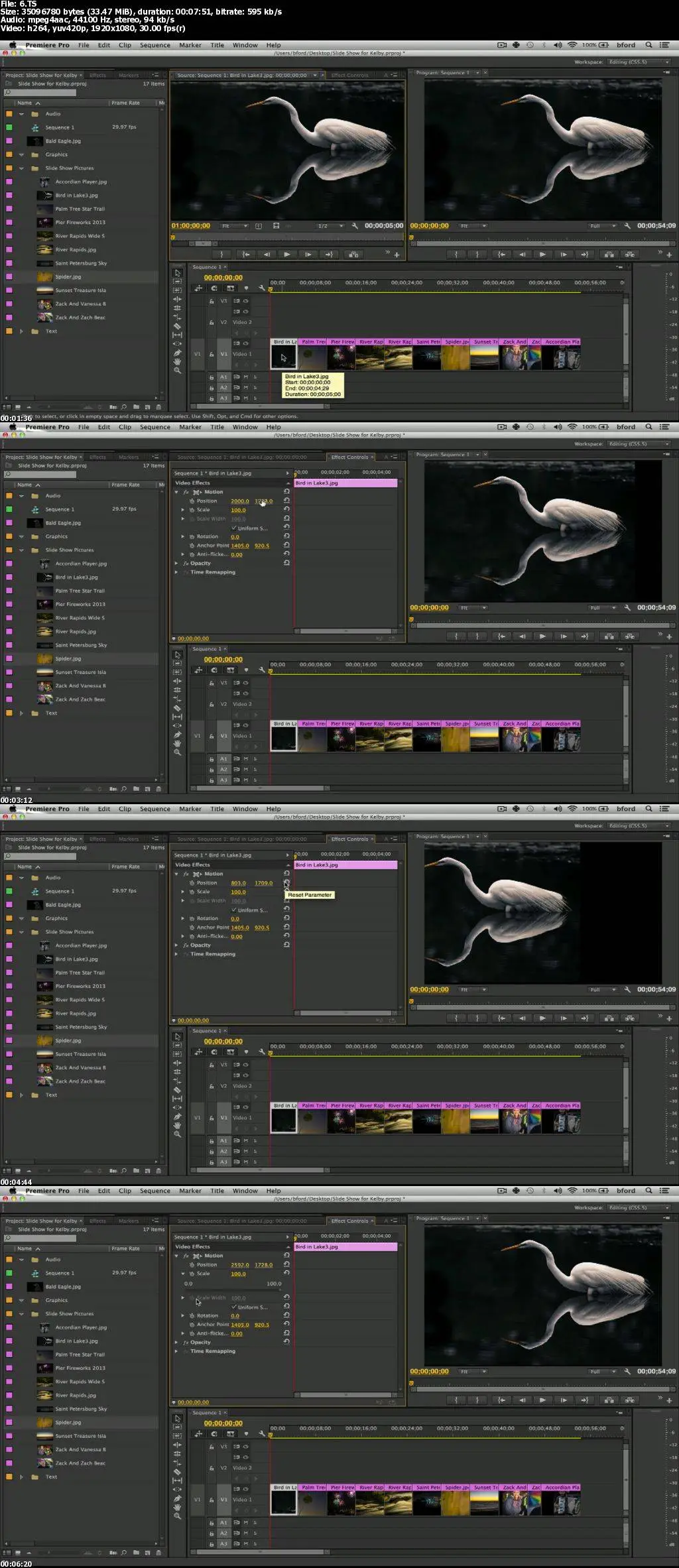 DSLR Filmmaking: Creating slideshows with Adobe Premiere