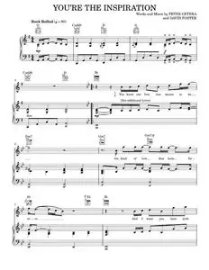 You're The Inspiration - Chicago, David Foster, Peter Cetera (Piano-Vocal-Guitar)