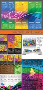Set of abstract calendars 2012