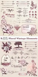 Vectors - Floral Vintage Elements