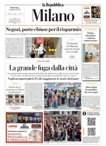 la Repubblica Milano - 4 Agosto 2024