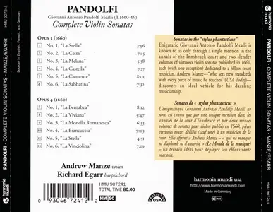 Andrew Manze, Richard Egarr - Giovanni Antonio Pandolfi: Complete Violin Sonatas (1999)