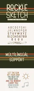 Rockie Sketch - Playful Upright Retro Display Font C34S4SZ