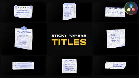 Sticky Papers Titles for DaVinci Resolve 55743020