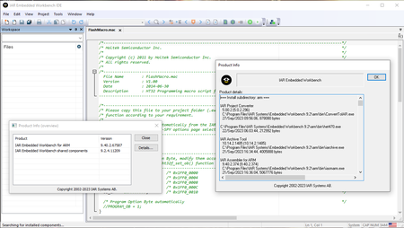 IAR Embedded Workbench for ARM version 9.40.2 with Examples