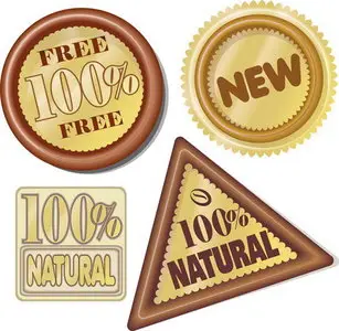 Hundred percent icon vector material