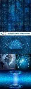 Vectors - Blue Technology Backgrounds 4