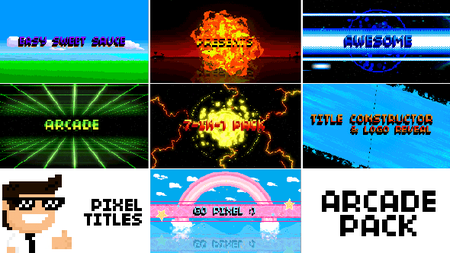 Pixel Titles & Logo Constructors (Arcade Pack) V1.5 - Project for After Effects (VideoHive)