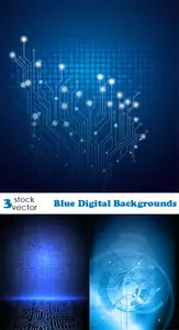 Vectors - Blue Digital Backgrounds