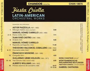 Gabriel Castagna, Württembergische Philharmonie Reutlingen - Fiesta Criolla: Latin American Orchestral Works (2011)