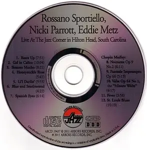 Rossano Sportiello / Nicki Parrott / Eddie Metz - Live At The Jazz Corner (2011) {Arbors}
