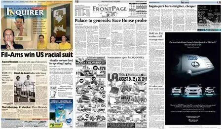 Philippine Daily Inquirer – August 21, 2011