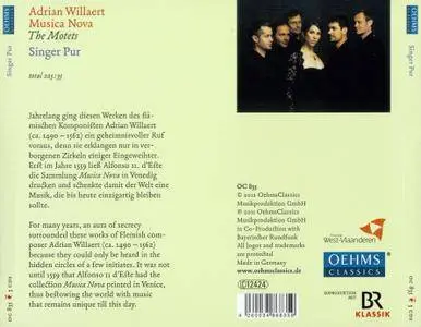 Singer Pur - Adrian Willaert: Musica Nova - The Motets (2013) 3CDs