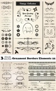 Vectors - Ornament Borders Elements 22
