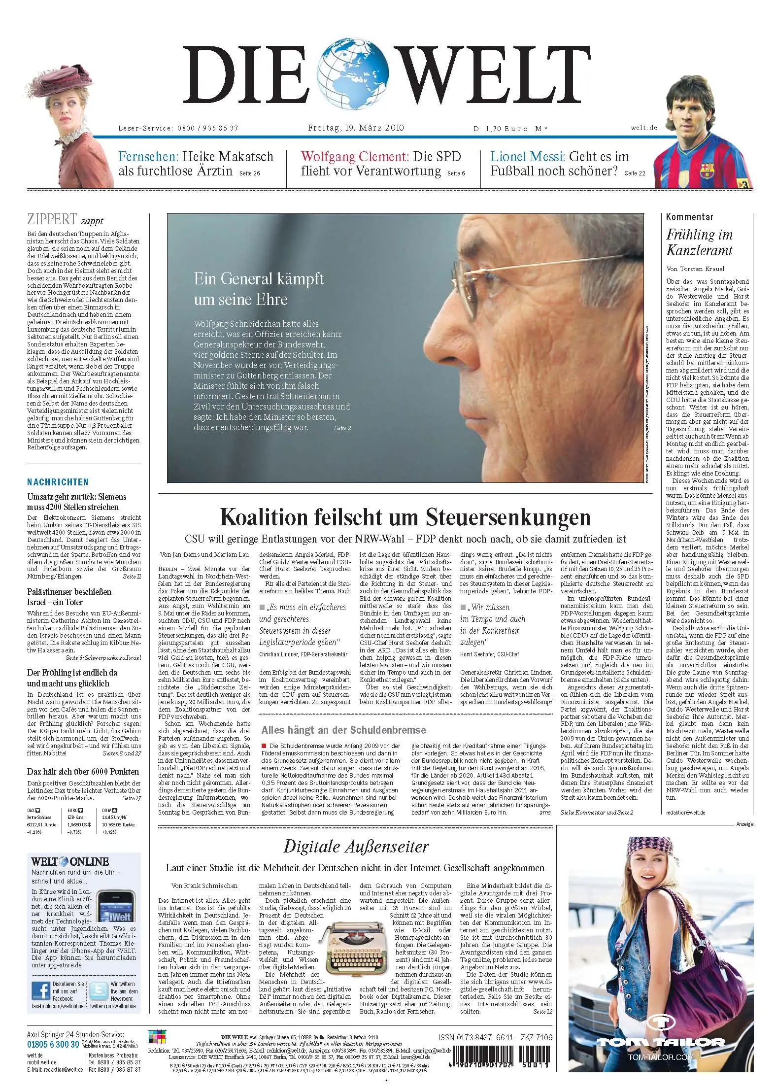Die Welt vom 19. Maerz 2010