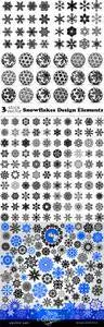 Vectors - Snowflakes Design Elements