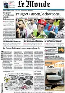 Le Monde et le Monde des Livres du Vendredi 13 Juillet 2012