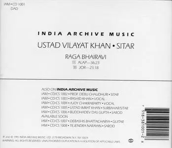 Ustad Vilayat Khan - Raga Bhairavi (1991) {India Archive Music} **[RE-UP]**