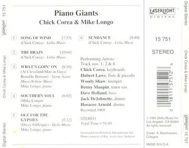 Chick Corea & Mike Longo - Piano Giants (1969/1991) {LaserLight}