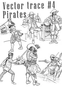 Vintage vector set 4 (Pirates)