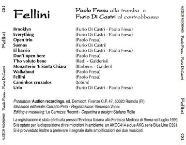 Paolo Fresu & Furio Di Castri - Fellini (2000) {Audion Recordings Italy CD2 rec 1999}