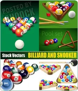 Billiards and snooker - Stock Vector