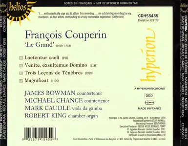 James Bowman, Michael Chance, Mark Caudle, Robert King - François Couperin: Leçons de Ténèbres (2013)