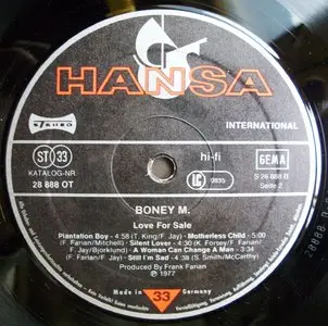Boney M - Love For Sale (1977) Hansa 28 888 OT (24bit/96kHz)