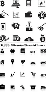 Vectors - Silhouette Financial Icons 4
