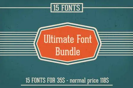 CreativeMarket - 15 Fonts Bundle